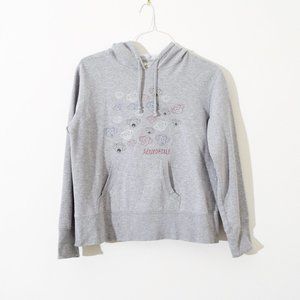 AEROPOSTALE Grey Monkey Graphic Print Hoodie Sweater | Size M